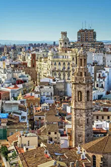 Belfry Gallery: Aerial view of the old town, Valencia, Valencian Community, Spain