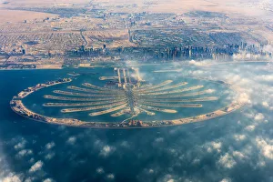 Images Dated 1st February 2017: Aerial view of Palm Jumeirah, Dubai, United Arab Emirates