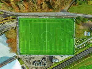 Playground Prints: Aerial view of playground at Zurich Affoltern the city of Zurich, Switzerland