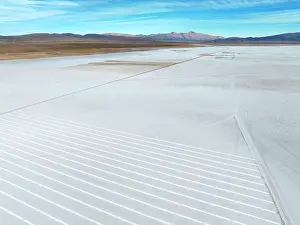 Atacama Prints: Aerial view of the pools of the Salinas Grandes Salt Flat