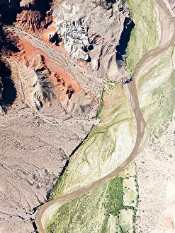 Cordillera Prints: Aerial view of the Rio de las Conchas river in the Quebrada de las Conchas