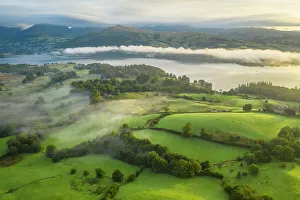 September Prints: Aerial view of rolling countryside near High Wray