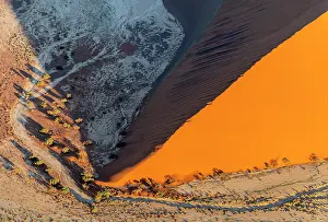 Sossusvlei Prints: Aerial view of sand dunes and dried-up streams