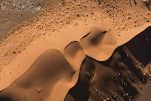 Images Dated 12th August 2010: Aerial view over sand dunes, Namib Desert, Namibia