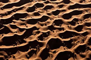 Images Dated 12th August 2010: Aerial view over sand dunes, Namib Desert, Namibia