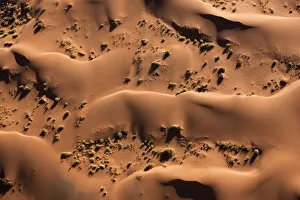 Images Dated 12th August 2010: Aerial view over sand dunes, Namib Desert, Namibia