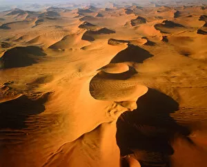 Aerial View of Sand Dunes, Sossusvlei, Namibia, Africa
