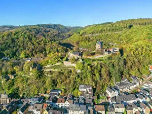 Images Dated 15th March 2023: Aerial view at Sayn castle, Bendorf, Westerwald, Rhine valley, Rhineland-Palatinate, Germany