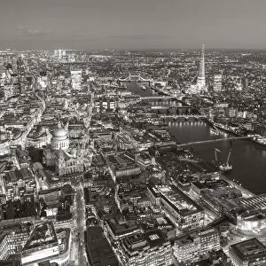 Images Dated 19th December 2014: Aerial view of The Shard and City of London, London, England