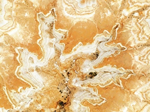 Petrified Forest Prints: Aerial view detail of the Sierras Blancas rock formation