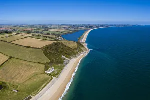 South Devon Prints: Aerial view of Slapton Sands, Devon, England