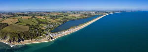 Images Dated 14th November 2019: Aerial view of Slapton Sands, Devon, England