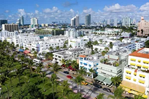 From Above Prints: Aerial View of South Beach & Ocean Drive, Miami, Florida, USA