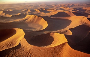 Sossusvlei Prints: Aerial view of sprawling sand dunes