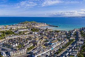 Aerial view of St. Ives, Cornwall, England