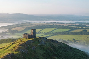 July Prints: Aerial view of St Michael De Rupe church on Brentor