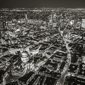 Aerial view of St. Pauls and City of London, London, England Aerial view of St. Pauls and City of London, London, England