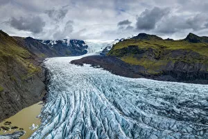 Images Dated 17th September 2020: Aerial view of Svinafellsjokull glacier, Vatnajokull, Vatnajokull National Park