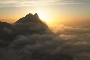 Summer Colours Prints: aerial view taken by drone of Vestrahorn mountain