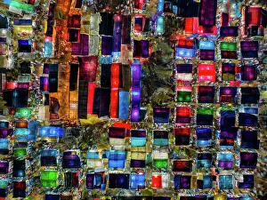 Aerial view of temporary tents for the Third largest Muslims congregation in Barisal, Bangladesh