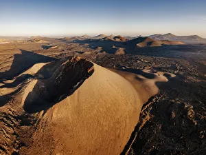 Images Dated 26th February 2020: Aerial view of Timanfaya volcanoes and craters, Lanzarote, Canary Islands