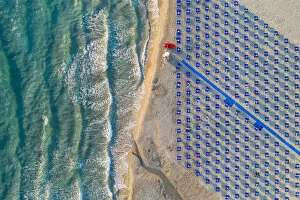 Sun Loungers Gallery: Aerial view of Torre dell Orso Beach (Torre dell Orso, Melendugno