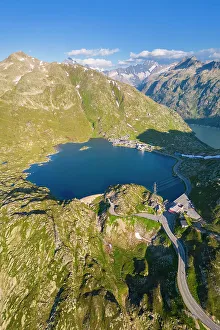 Pass Prints: Aerial view of the Totensee at the top of Grimselpass