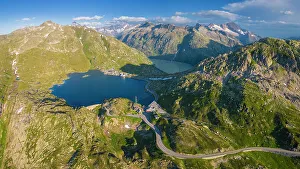 Pass Prints: Aerial view of the Totensee at the top of Grimselpass