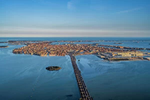Northern Italy Collection: Aerial view of Venice, Veneto, Italy
