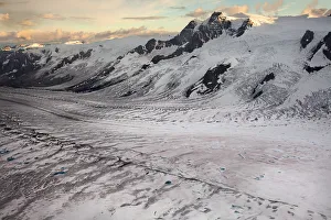 Ice Field Prints: Aerial view over Wrangell St. Elias national Park, Alaska