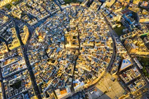 Historic Centre Prints: Aerial zenithal view of Putignano. Putignano, Apulia, Italy