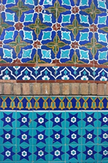 Afghan Gallery: Afghanistan, Mazar-I-Sharif, Detail of tilework, Shrine of Hazrat Ali