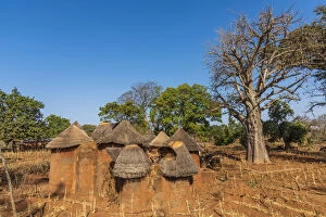 Images Dated 28th February 2019: Africa, Benin, Boukumba. Tata Somba, fortified house