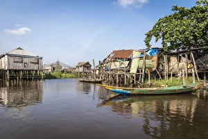 Abomey Calavi Gallery: Africa, Benin, Ganvie. A channel of the village