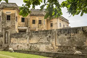 Benin Prints: Africa, Benin, Grand Popo. Portuguese colonial house in Heve