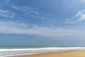 Benin Prints: Africa, Benin, Grand popo. the sandy beach near to Grand Popo