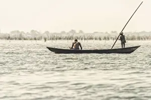 Cotonou Prints: Africa, Benin, Lake NokouA. Fishermen from Ganvie village