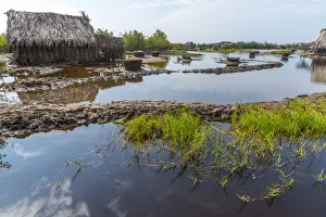Images Dated 28th September 2016: Africa, Benin, Ouidah. A village of fishermen in the lagoon