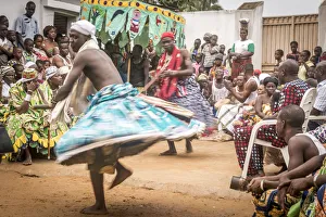 Images Dated 28th September 2016: Africa, Benin, Ouidah. During a voodoo ceremony