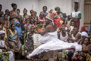 Images Dated 28th September 2016: Africa, Benin, Ouidah. During a voodoo ceremony