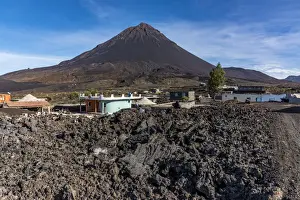 africa, Cape Verde, Fogo. The houses of the village in Cha das Caldeiras