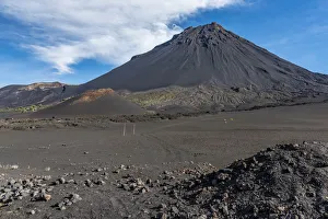 Cabo Verde Prints: africa, Cape Verde, Fogo. A view of the volcano