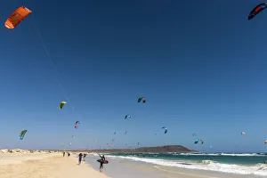 africa, Cape Verde, Sal. Kitesurfing