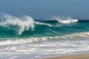 africa, Cape Verde, Sal. Waves near to Ponta Preta