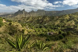 africa, Cape Verde, Santiago. Landscape near Sao Jorge dos Orgaos