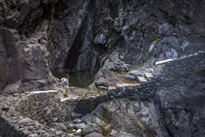 africa, Cape Verde, Santo Antao. The coastal path