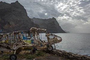 Airplane Gallery: africa, Cape Verde, Santo Antao. A detail of Ponta do Sol