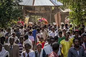 Ethiopia Prints: Africa, Ethiopia, Tana Lake. Ceremony for the Timkat holiday
