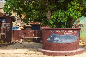 Africa, Ghana, Cape Coast. The shrine of Asafo Company no. 7