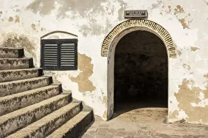 Africa, Ghana, Elmina castle. entrance to the slave dungeon